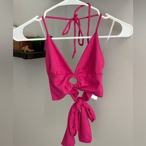 Pink crop top. New with tags, not sure what brand.